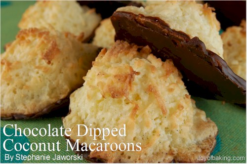 Chocolate Dipped Coconut Macaroons Recipe