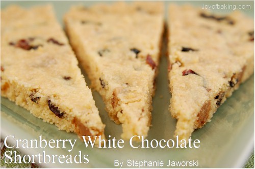 Cranberry White Chocolate Shortbreads Recipe