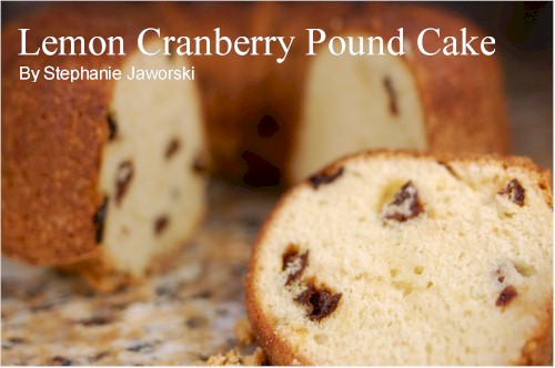 Lemon Cranberry Pound Cake Recipe