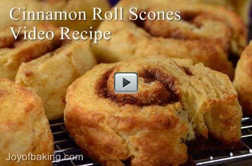 Cinnamon Roll Scones Video Recipe – Joyofbaking.com