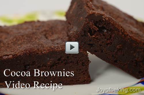 Cocoa Brownies Video Recipe – Joyofbaking.com