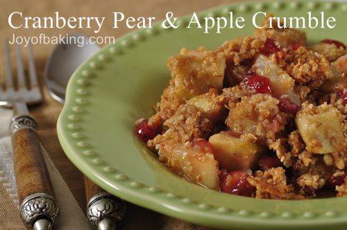 Cranberry Pear & Apple Crumble Recipe