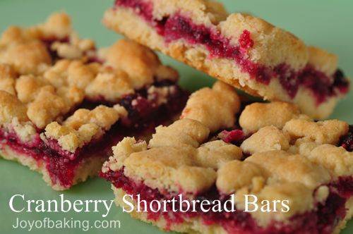 Cranberry Shortbread Bars Recipe