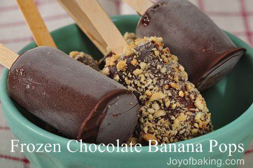 Frozen Chocolate Banana Pops