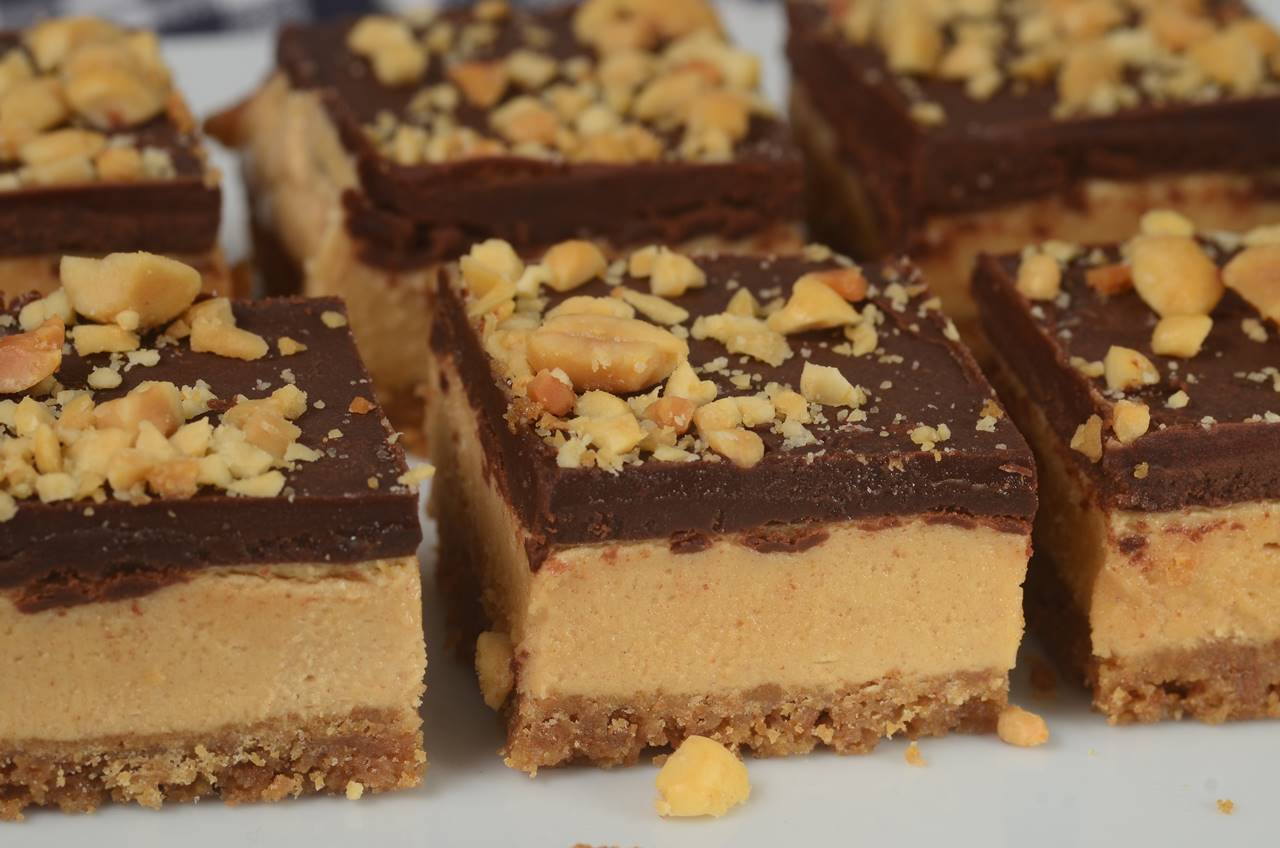 Chocolate Peanut Butter Bars - Joyofbaking.com <em>Video Recipe</em>