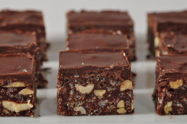 Chocolate Peanut Squares - Joyofbaking.com *Video Recipe*