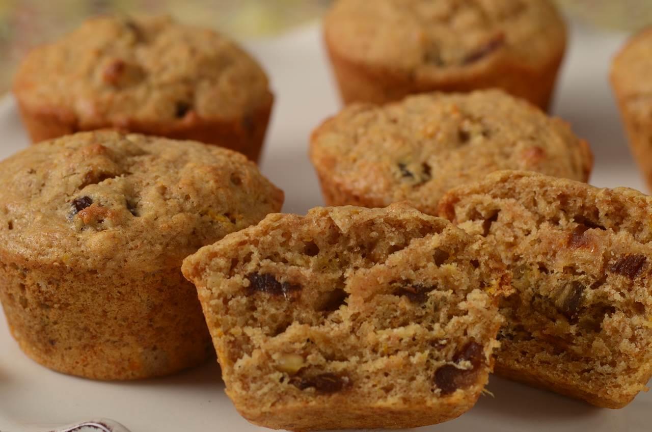 Orange Date Muffins - Joyofbaking.com *Video Recipe*