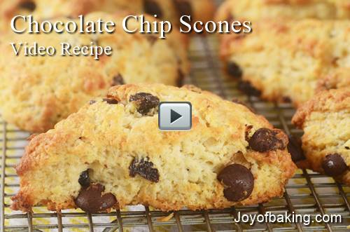 Chocolate Chip Scones Video Recipe - Joyofbaking.com