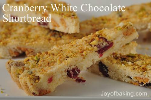 Cranberry White Chocolate Shortbreads Recipe